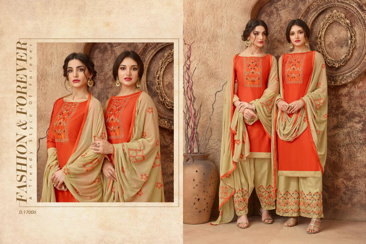 Hello Madam By Raghav Royals 17001 To 17012 Series Suits Collection Beautiful Stylish Fancy Colorful Casual Wear & Ethnic Wear Cotton With Embroidery Dresses At Wholesale Price