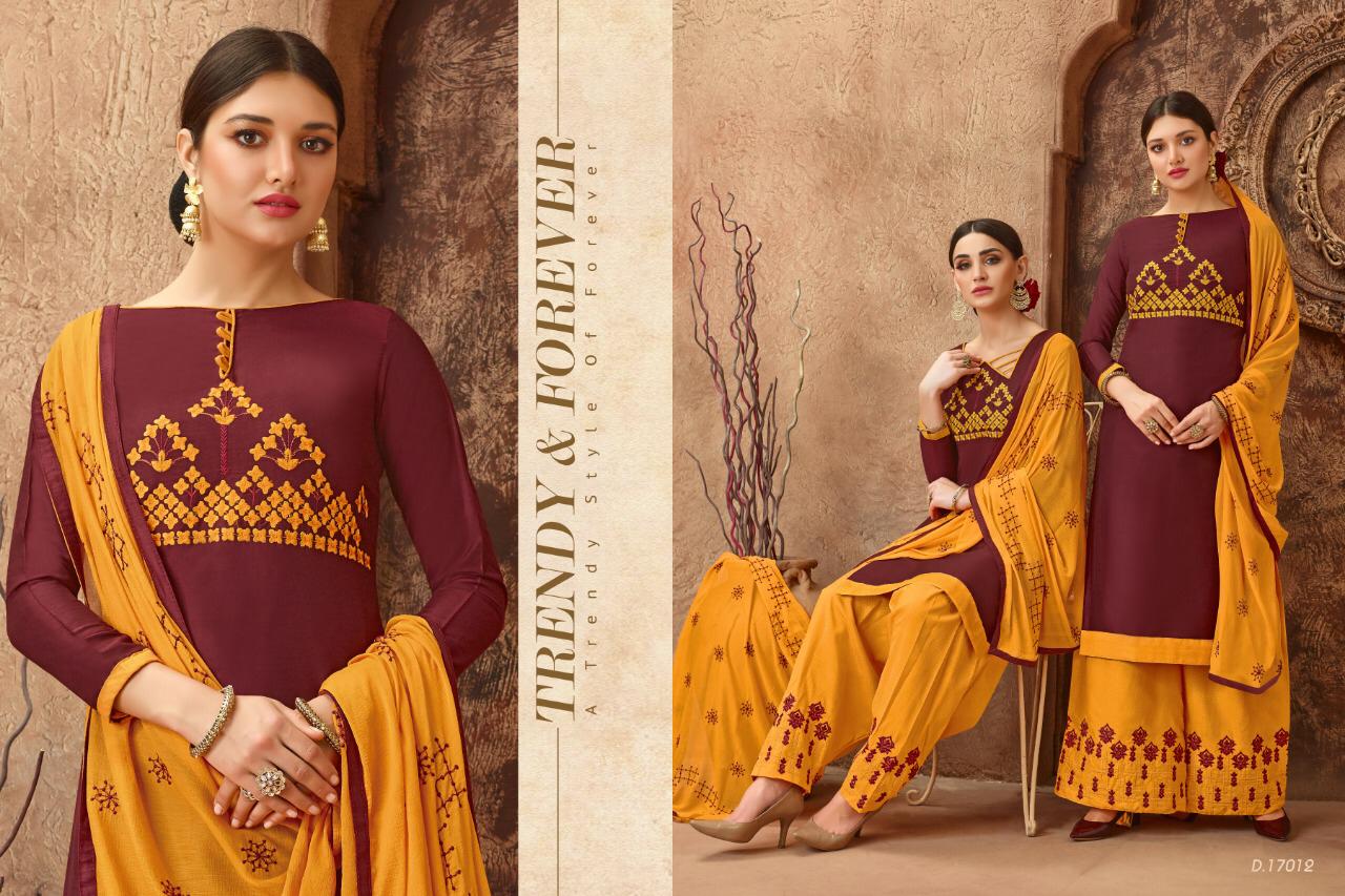Hello Madam By Raghav Royals 17001 To 17012 Series Suits Collection Beautiful Stylish Fancy Colorful Casual Wear & Ethnic Wear Cotton With Embroidery Dresses At Wholesale Price