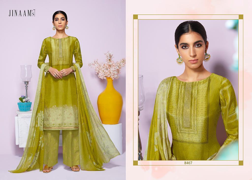Jinaam By Amyra 8465 To 8474 Series Indian Traditional Wear Collection Beautiful Stylish Fancy Colorful Party Wear & Occasional Wear Digital Printed Dress At Wholesale Price