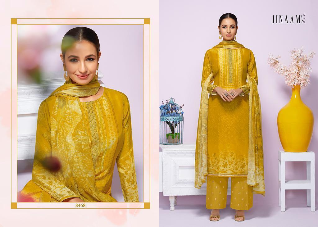 Jinaam By Amyra 8465 To 8474 Series Indian Traditional Wear Collection Beautiful Stylish Fancy Colorful Party Wear & Occasional Wear Digital Printed Dress At Wholesale Price