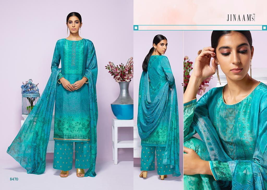 Jinaam By Amyra 8465 To 8474 Series Indian Traditional Wear Collection Beautiful Stylish Fancy Colorful Party Wear & Occasional Wear Digital Printed Dress At Wholesale Price
