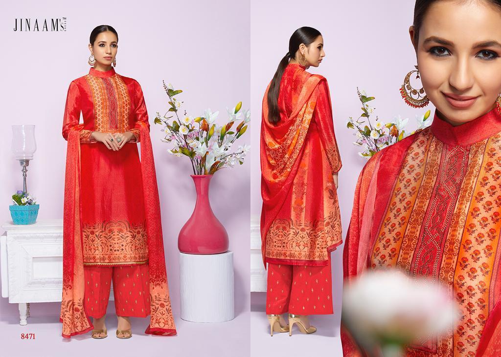 Jinaam By Amyra 8465 To 8474 Series Indian Traditional Wear Collection Beautiful Stylish Fancy Colorful Party Wear & Occasional Wear Digital Printed Dress At Wholesale Price
