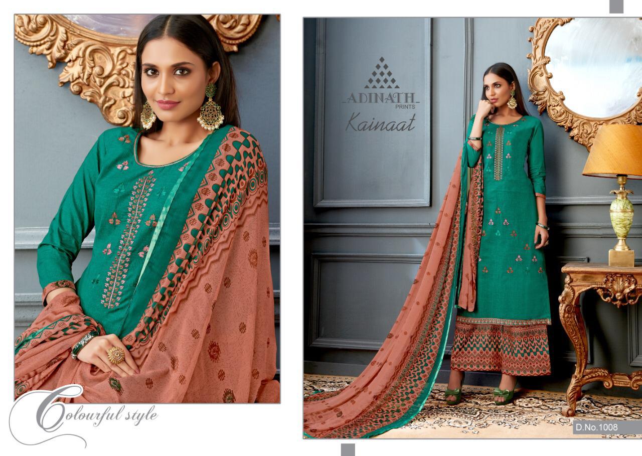 Kainat By Adinath 10001 To 1006 Series Beautiful Suits Colorful Stylish Fancy Colorful Casual Wear & Ethnic Wear Glace Cotton Print With Designer Embroidery Dresses At Wholesale Price