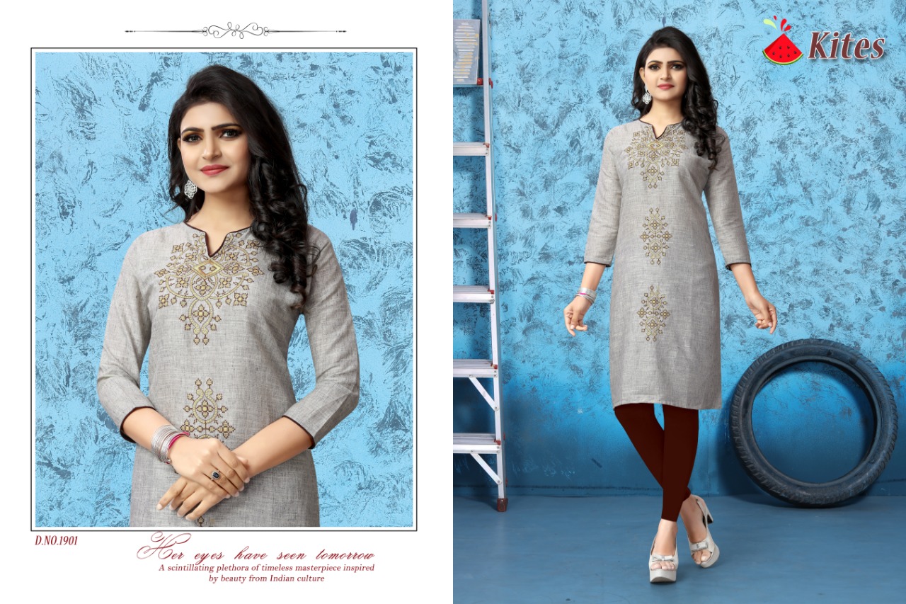Kites By Watermelon 190 To 1910 Series Beautiful Colorful Stylish Fancy Casual Wear & Ethnic Wear & Ready To Wear Cotton Kurtis At Wholesale Price