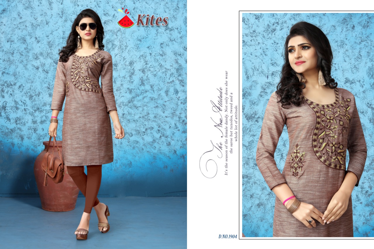 Kites By Watermelon 190 To 1910 Series Beautiful Colorful Stylish Fancy Casual Wear & Ethnic Wear & Ready To Wear Cotton Kurtis At Wholesale Price