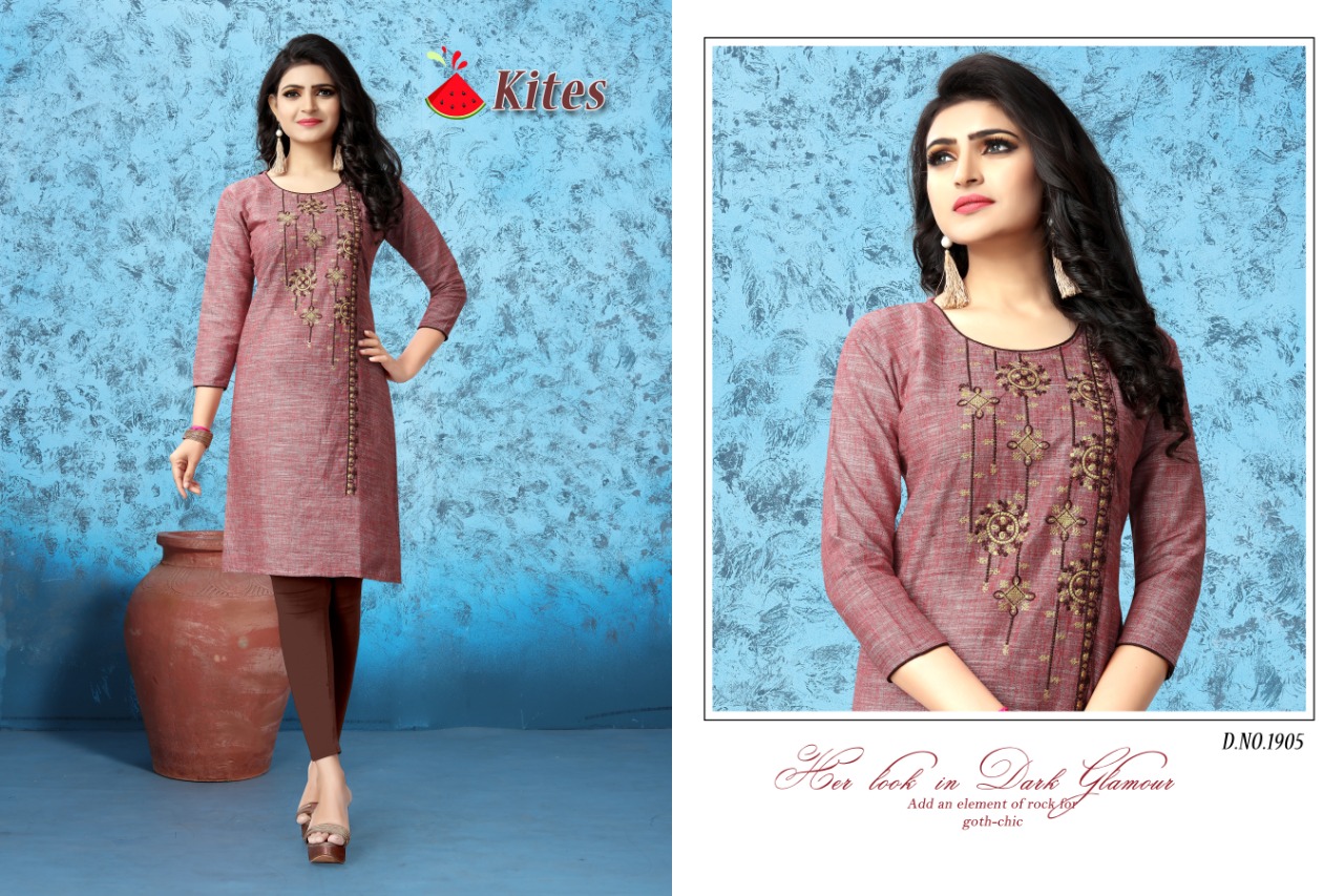 Kites By Watermelon 190 To 1910 Series Beautiful Colorful Stylish Fancy Casual Wear & Ethnic Wear & Ready To Wear Cotton Kurtis At Wholesale Price