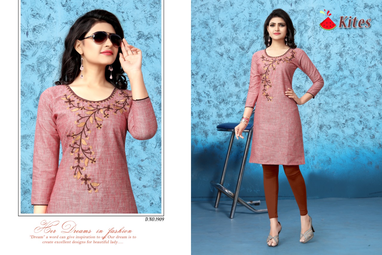 Kites By Watermelon 190 To 1910 Series Beautiful Colorful Stylish Fancy Casual Wear & Ethnic Wear & Ready To Wear Cotton Kurtis At Wholesale Price
