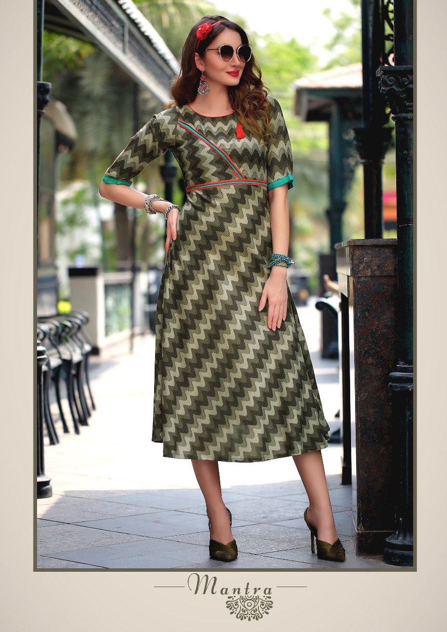 Mantra By Manisha Fashion 1031 To 1040 Series Beautiful Stylish Fancy Colorful Casual Wear & Ethnic Wear Heavy Rayon Printed Kurtis At Wholesale Price