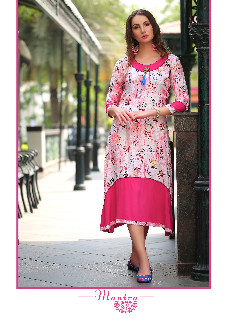 Mantra By Manisha Fashion 1031 To 1040 Series Beautiful Stylish Fancy Colorful Casual Wear & Ethnic Wear Heavy Rayon Printed Kurtis At Wholesale Price
