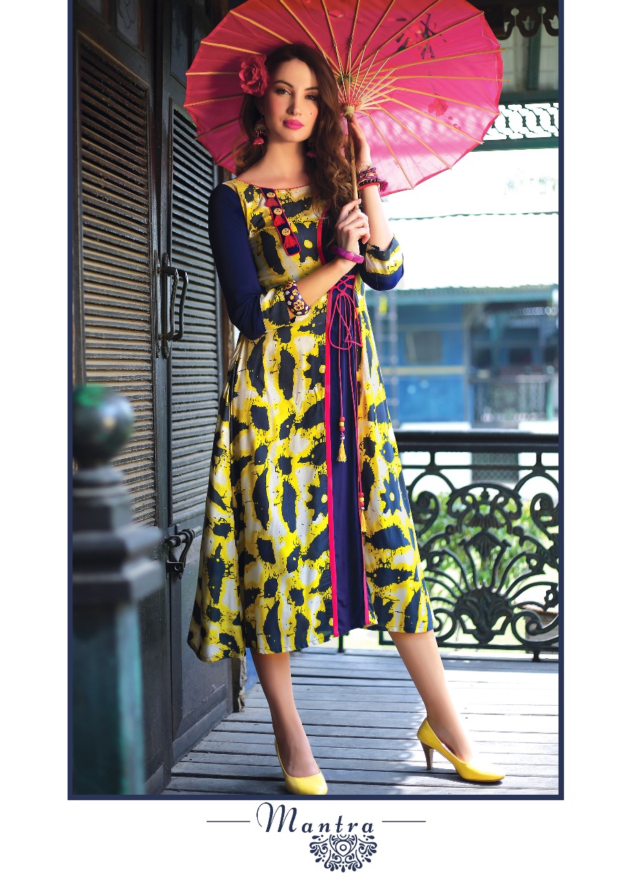 Mantra By Manisha Fashion 1031 To 1040 Series Beautiful Stylish Fancy Colorful Casual Wear & Ethnic Wear Heavy Rayon Printed Kurtis At Wholesale Price