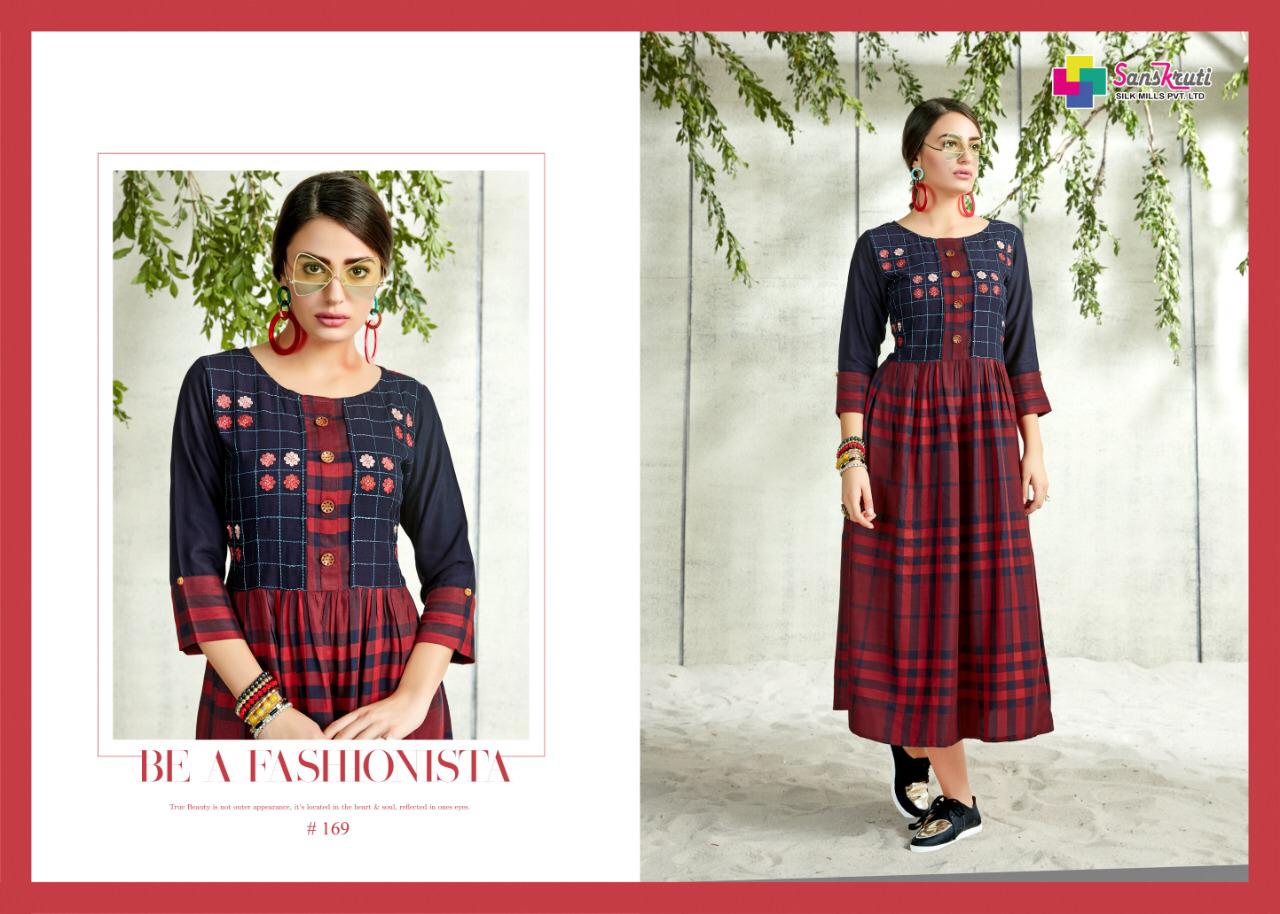 Midiz By Sanskruti Silk Mill 168 To 173 Series Beautiful Colorful Stylish Fancy Casual Wear & Ethnic Wear & Ready To Wear Silk Slub Like Embroidered Kurtis At Wholesale Price