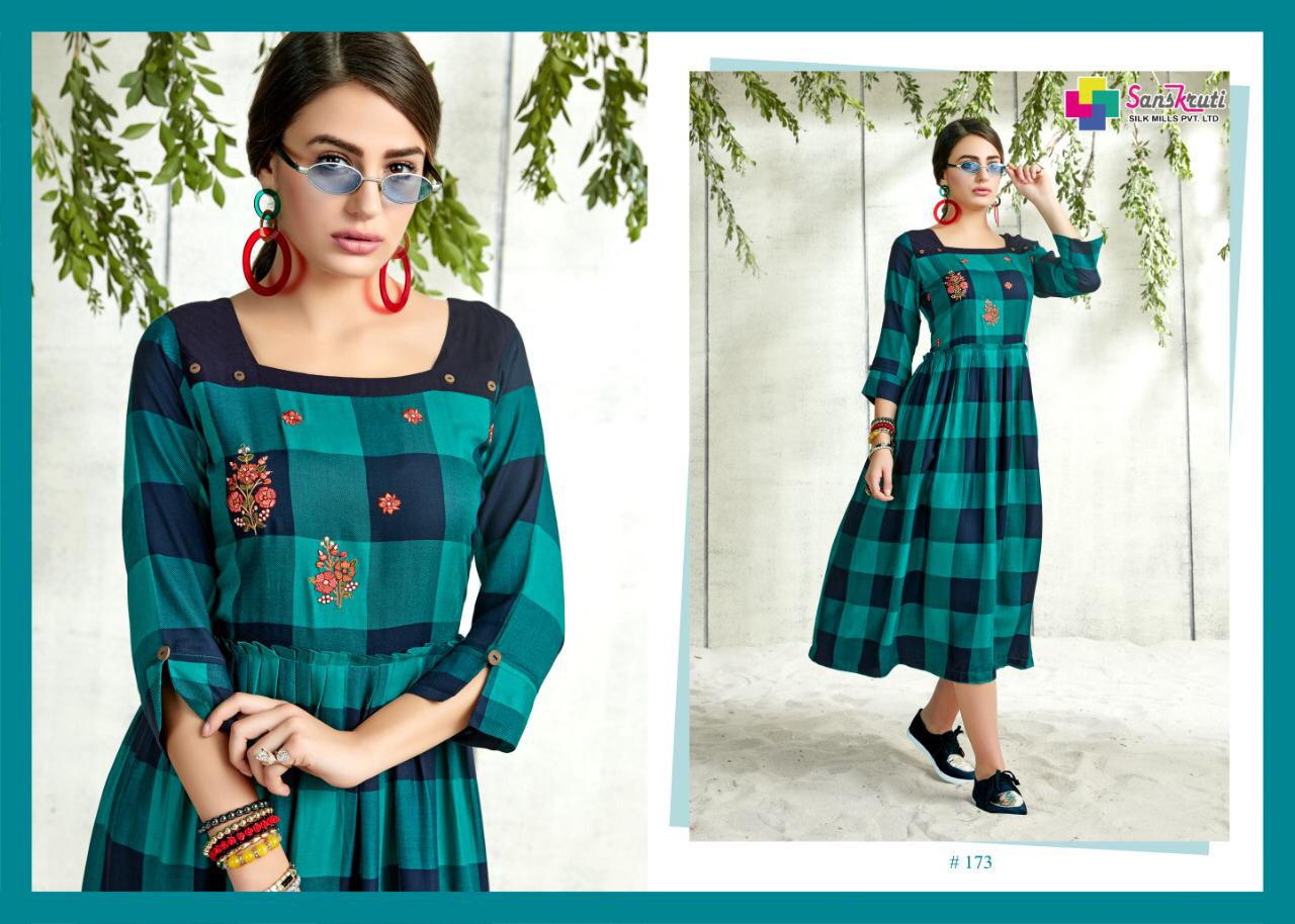 Midiz By Sanskruti Silk Mill 168 To 173 Series Beautiful Colorful Stylish Fancy Casual Wear & Ethnic Wear & Ready To Wear Silk Slub Like Embroidered Kurtis At Wholesale Price