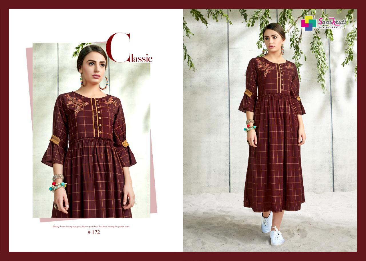 Midiz By Sanskruti Silk Mill 168 To 173 Series Beautiful Colorful Stylish Fancy Casual Wear & Ethnic Wear & Ready To Wear Silk Slub Like Embroidered Kurtis At Wholesale Price