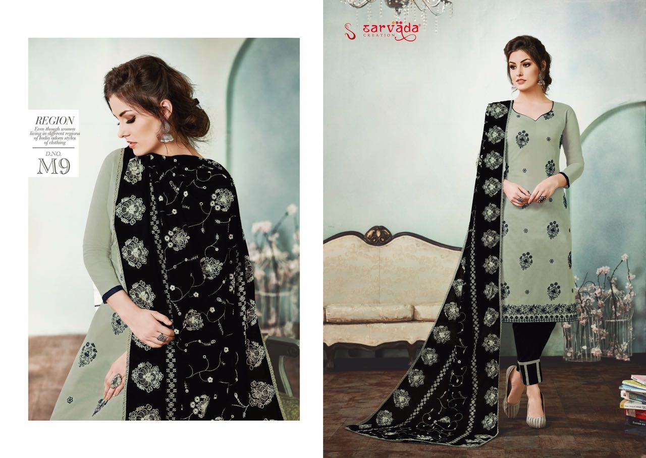 Mulmul By Sarvada Creation 1 To 12 Series Beautiful Suits Stylish Fancy Colorful Casual Wear & Ethnic Wear Cambric Cotton Lawn Dresses At Wholesale Price