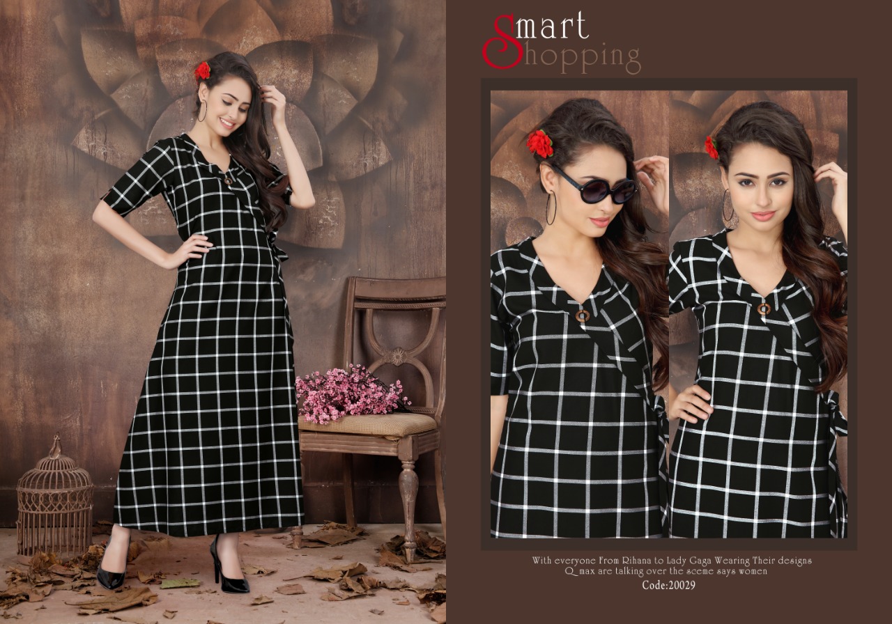 Nayra By Neeti Creation 20028 To 20032 Series Stylish Fancy Beautiful Colorful Casual Wear & Ethnic Wear Heavy Rayon Cheks & Strip Kurtis At Wholesale Price