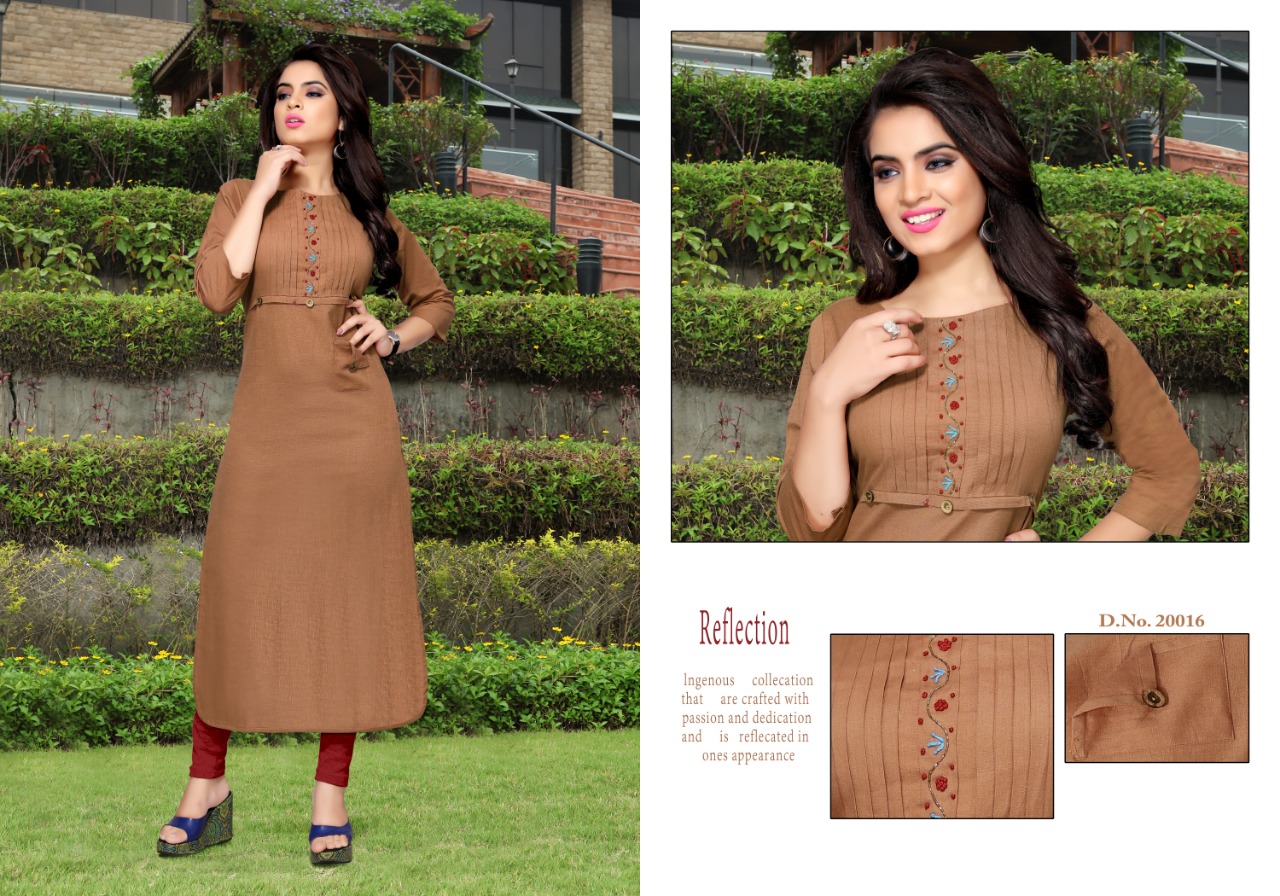 Nazrana By Neeti Creation 20015 To 20020 Series Indian Traditional Wear Collection Beautiful Stylish Fancy Colorful Party Wear & Occasional Wear Cotton Slub With Hand Work Kurtis At Wholesale Price
