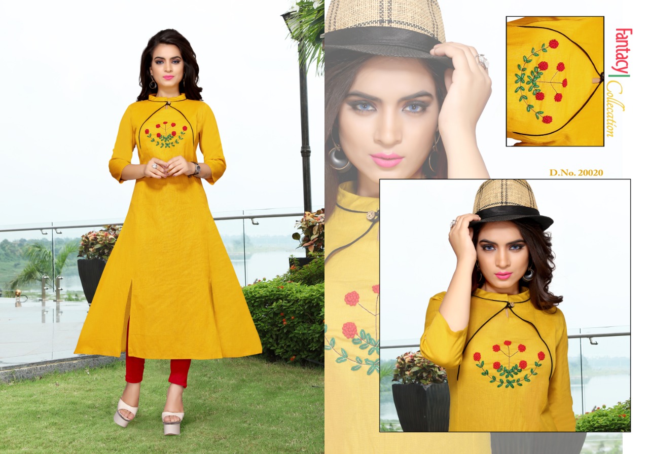 Nazrana By Neeti Creation 20015 To 20020 Series Indian Traditional Wear Collection Beautiful Stylish Fancy Colorful Party Wear & Occasional Wear Cotton Slub With Hand Work Kurtis At Wholesale Price