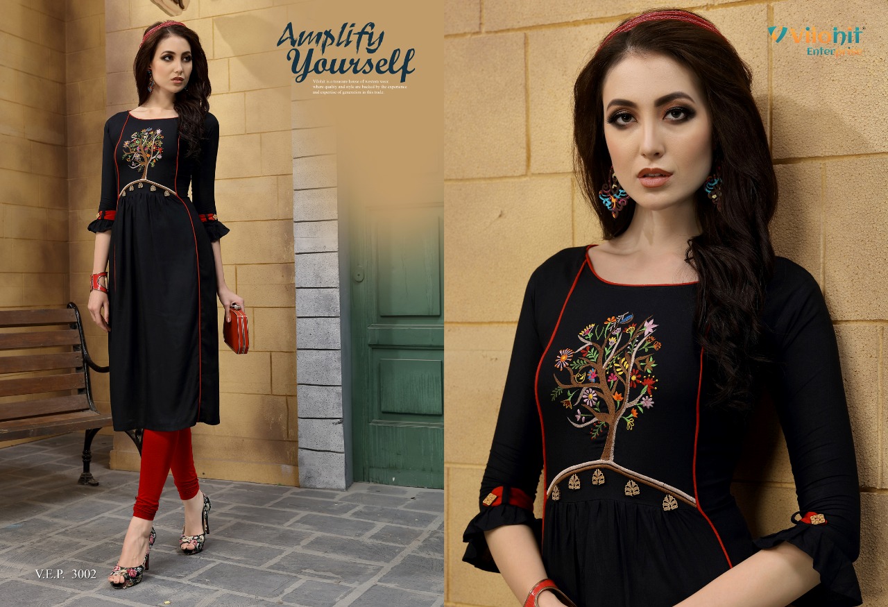 Payal Vol-3 By Vilohit Enterprise 3001 To 3007 Series Indian Traditional Wear Collection Beautiful Stylish Fancy Colorful Party Wear & Occasional Wear Heavy Embroidered Kurtis At Wholesale Price
