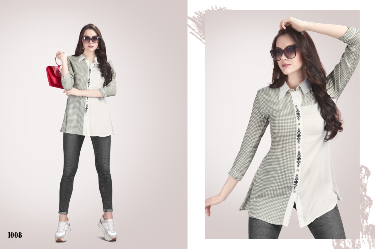 Preet By Kajri Style 1001 To 1008 Series Indian Traditional Wear Collection Beautiful Stylish Fancy Colorful Party Wear & Occasional Wear Rayon Kurtis At Wholesale Price