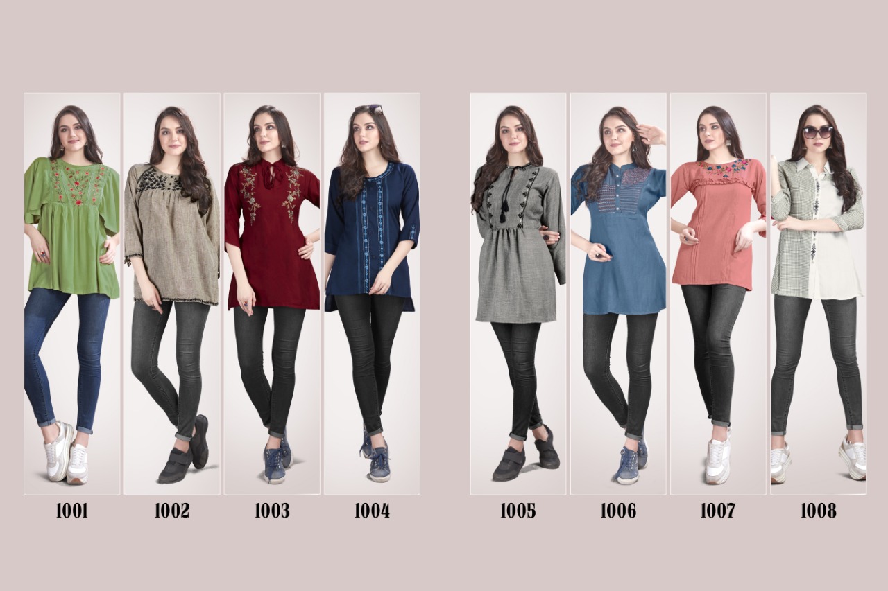 Preet By Kajri Style 1001 To 1008 Series Indian Traditional Wear Collection Beautiful Stylish Fancy Colorful Party Wear & Occasional Wear Rayon Kurtis At Wholesale Price