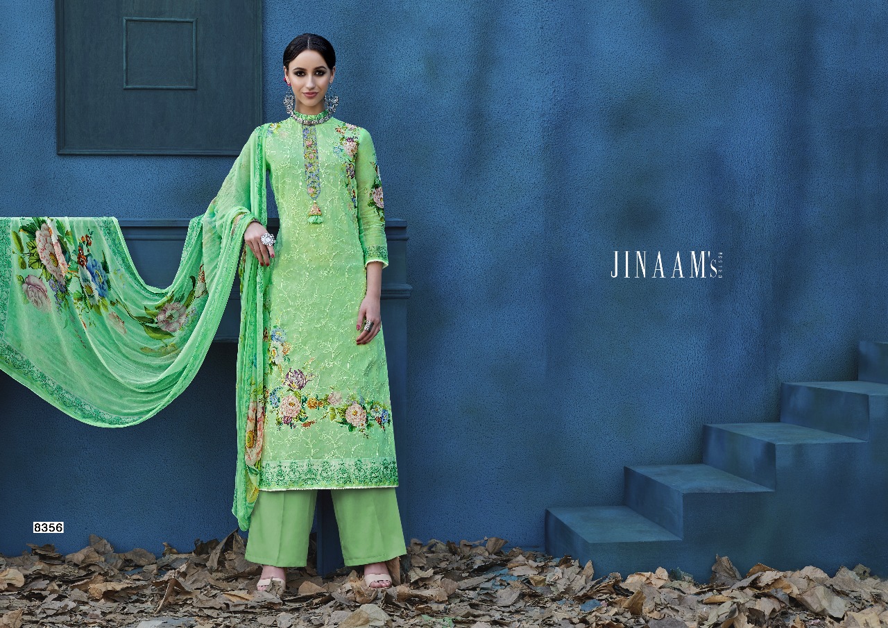Princess Collection By Jinaam Dresses 8351 To 8359 Series Designer Pakistani Suits Beautiful Stylish Fancy Colorful Party Wear & Occasional Wear Cotton Satin Printed Dresses At Wholesale Price