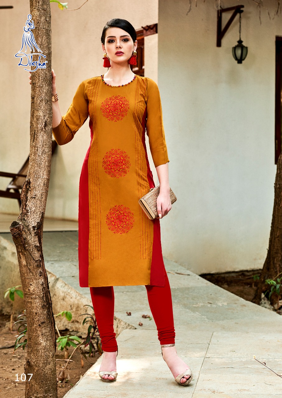Raahi Vol 1 By Diksha Fashion 101 To 1012 Series Beautiful Stylish Colorful Fancy Ethnic Wear & Casual Wear Rayo Kurtis At Wholesale Price
