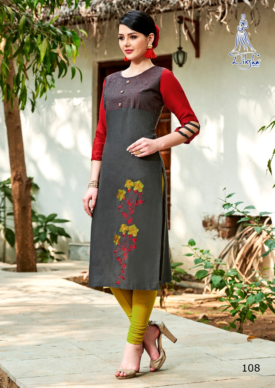 Raahi Vol 1 By Diksha Fashion 101 To 1012 Series Beautiful Stylish Colorful Fancy Ethnic Wear & Casual Wear Rayo Kurtis At Wholesale Price
