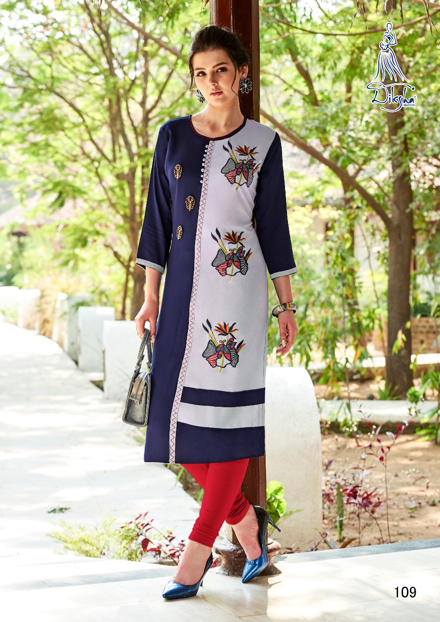 Raahi Vol 1 By Diksha Fashion 101 To 1012 Series Beautiful Stylish Colorful Fancy Ethnic Wear & Casual Wear Rayo Kurtis At Wholesale Price