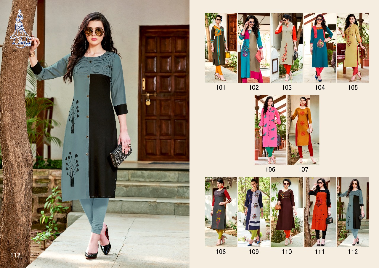 Raahi Vol 1 By Diksha Fashion 101 To 1012 Series Beautiful Stylish Colorful Fancy Ethnic Wear & Casual Wear Rayo Kurtis At Wholesale Price