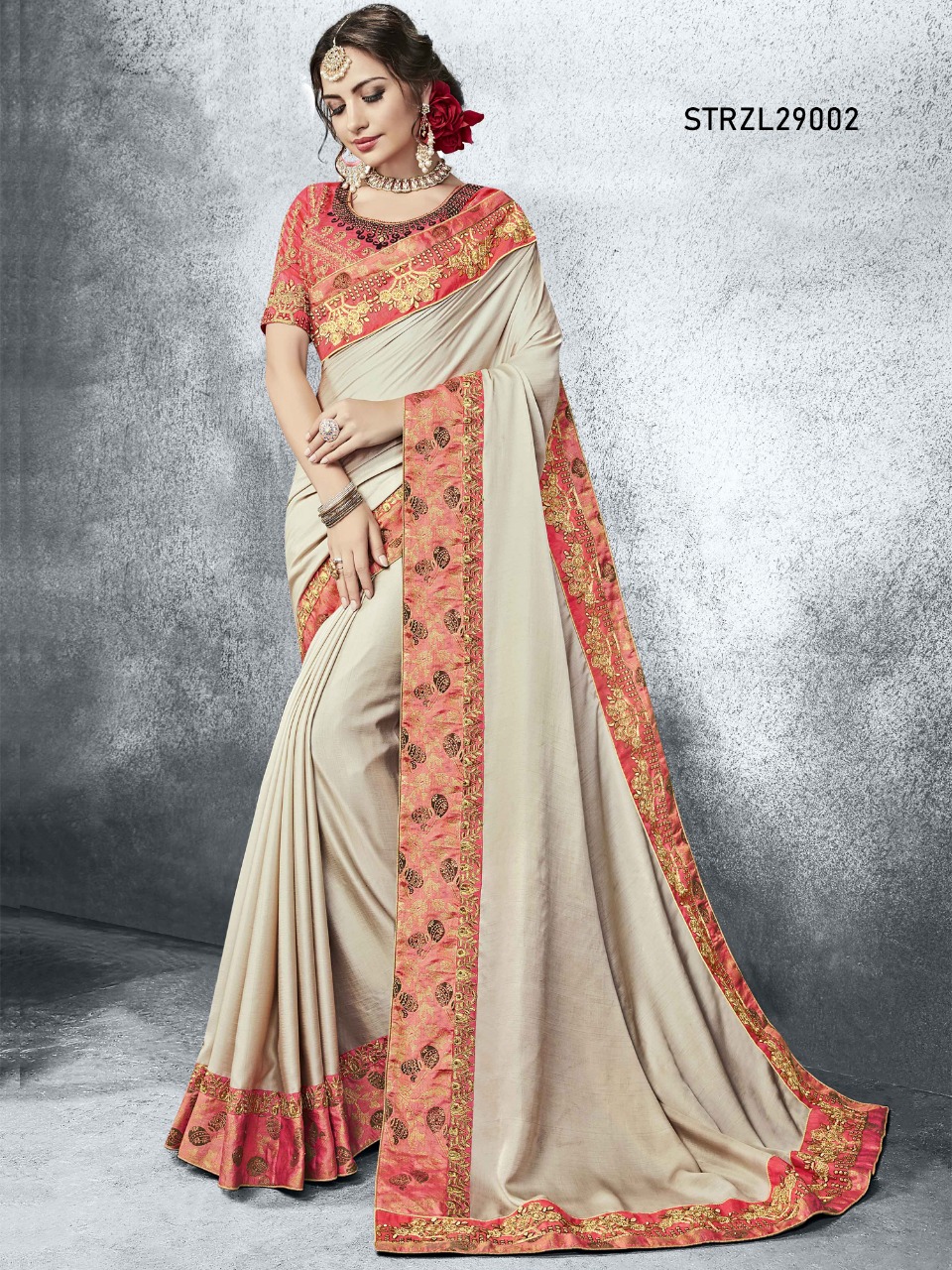 Rozela By Aasvaa Wholesale Strzl29001 To Strzl29008 Series Indian Traditional Wear Collection Beautiful Stylish Fancy Colorful Party Wear & Occasional Wear Sarees At Wholesale Price