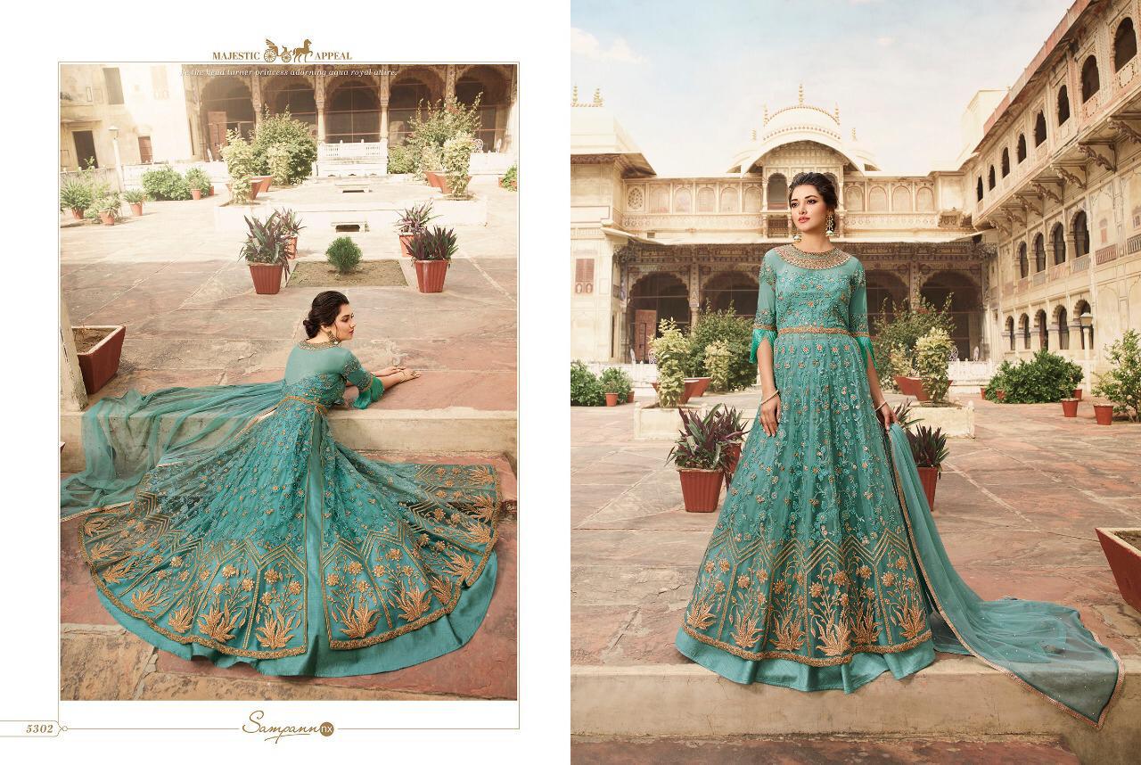 Saga By Sampann Nx 5301 To 5308 Series Anarkali Designer Beautiful Suits Colorful Stylish Fancy Casual Wear & Ethnic Wear Net/tafeta Dresses At Wholesale Price
