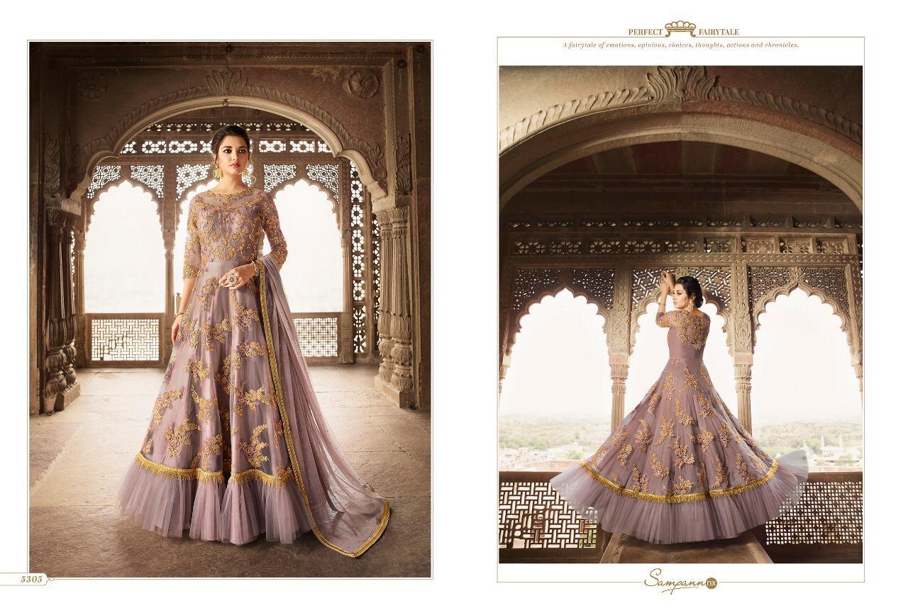 Saga By Sampann Nx 5301 To 5308 Series Anarkali Designer Beautiful Suits Colorful Stylish Fancy Casual Wear & Ethnic Wear Net/tafeta Dresses At Wholesale Price
