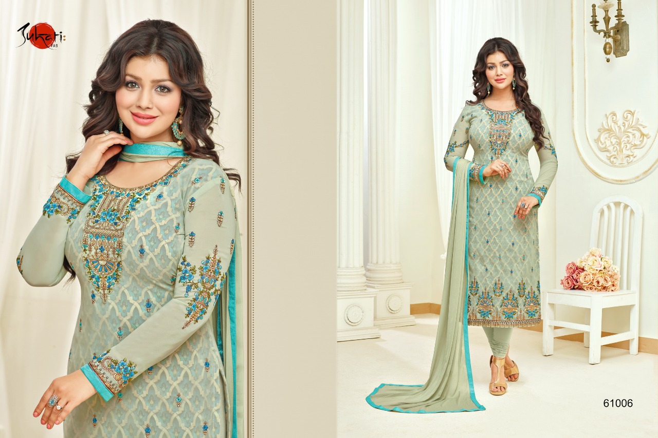Sahiba By Suhati Fab 61002 To 61009 Series Indian Traditional Wear Collection Beautiful Stylish Fancy Colorful Party Wear & Occasional Wear Georgette Print Dress At Wholesale Price