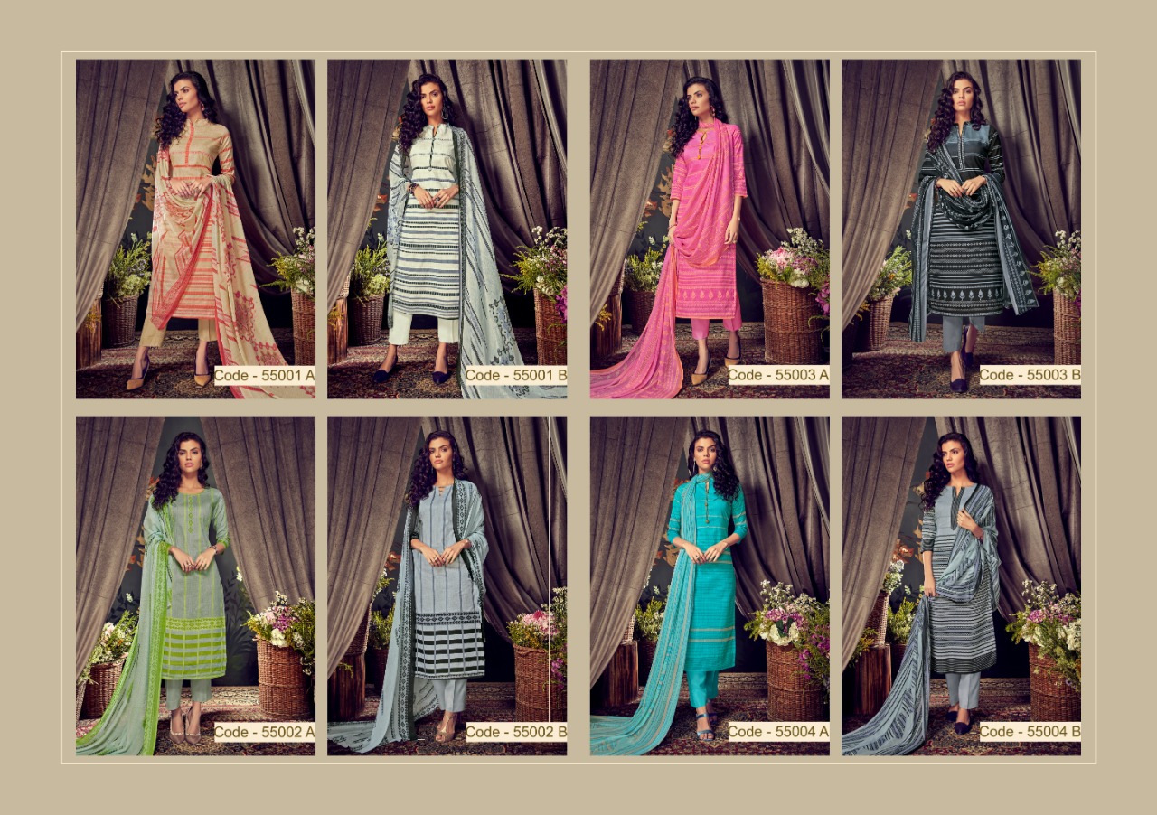 Saloni By Hariks 55001-a To 55004-b Series Designer Beautiful Colorful Fancy Casual Wear & Party Wear Pure Lawn Digital Printed Dresses At Wholesale Price