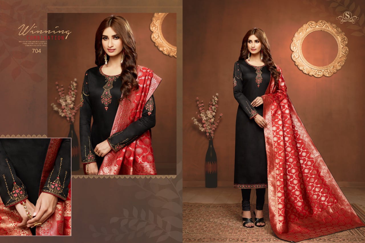 Soni Kudi By Samaira Fashion 702 To 710 Series Indian Traditional Wear Collection Beautiful Stylish Fancy Colorful Party Wear & Occasional Wear Pure Cotton Jam Silk With Work Dresses At Wholesale Price