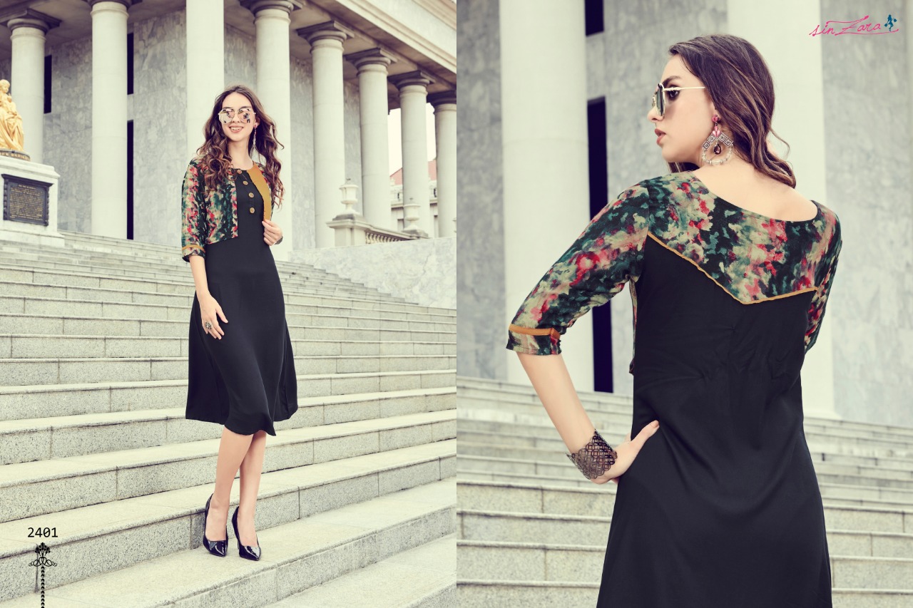 Stanza By Sin Zara 2401 To 2407 Series Indian Traditional Wear Collection Beautiful Stylish Fancy Colorful Party Wear & Occasional Wear Rayon Printed Kurtis At Wholesale Price