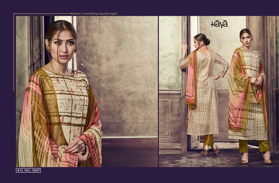 The Winds By Haya 6541 To 6549 Series Beautiful Pakistani Suits Collection Stylish Fancy Colorful Casual Wear & Ethnic Wear Pure Cotton Satin Printed Dresses At Wholesale Price