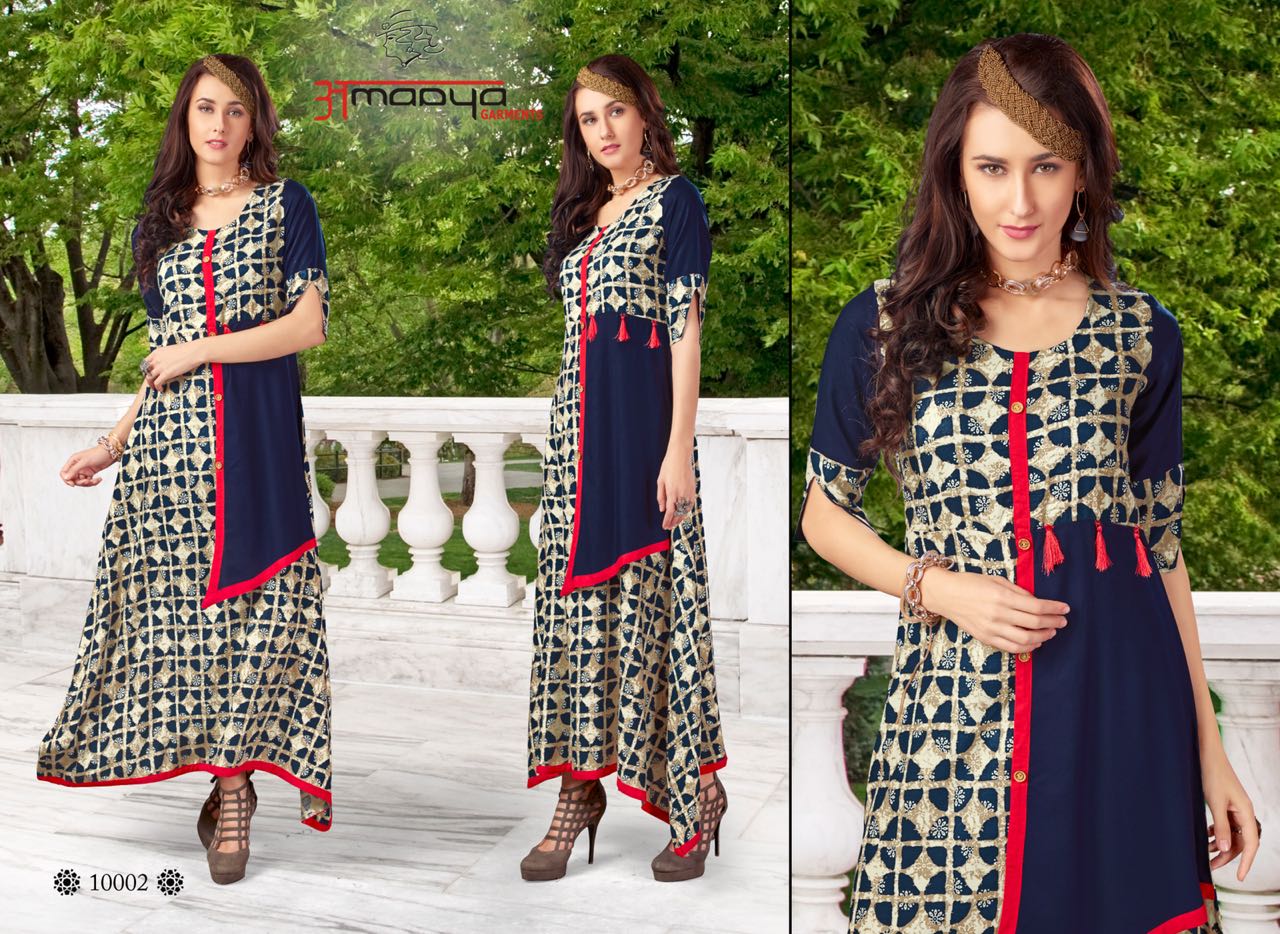Wardrobe Vol-3 By Amaaya Garments 1001 To 1008 Series Beautiful Stylish Fancy Colorful Casual Wear & Ready To Wear & Ethnic Rayon Printed Kurtis At Wholesale Price