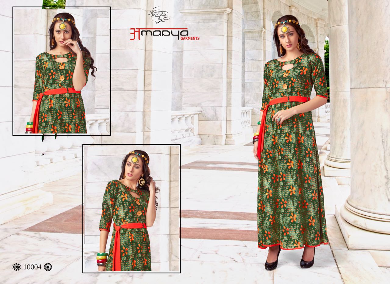 Wardrobe Vol-3 By Amaaya Garments 1001 To 1008 Series Beautiful Stylish Fancy Colorful Casual Wear & Ready To Wear & Ethnic Rayon Printed Kurtis At Wholesale Price