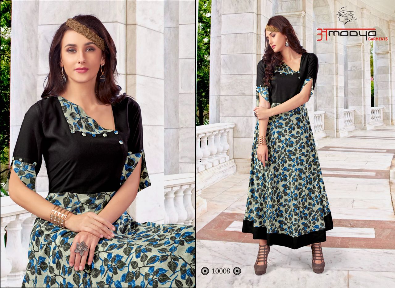 Wardrobe Vol-3 By Amaaya Garments 1001 To 1008 Series Beautiful Stylish Fancy Colorful Casual Wear & Ready To Wear & Ethnic Rayon Printed Kurtis At Wholesale Price