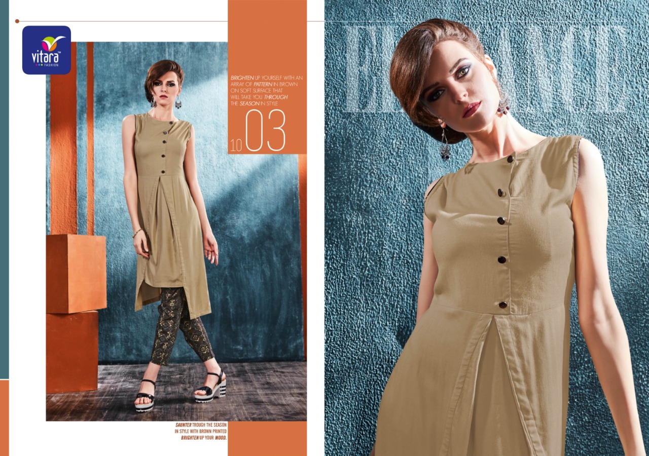 Westside By Vitara 1001 To 1007 Series Stylish Beautiful Fancy Colorful Casual Wear & Ethnic Wear Rayon & Linen Printed Kurtis At Wholesale Price