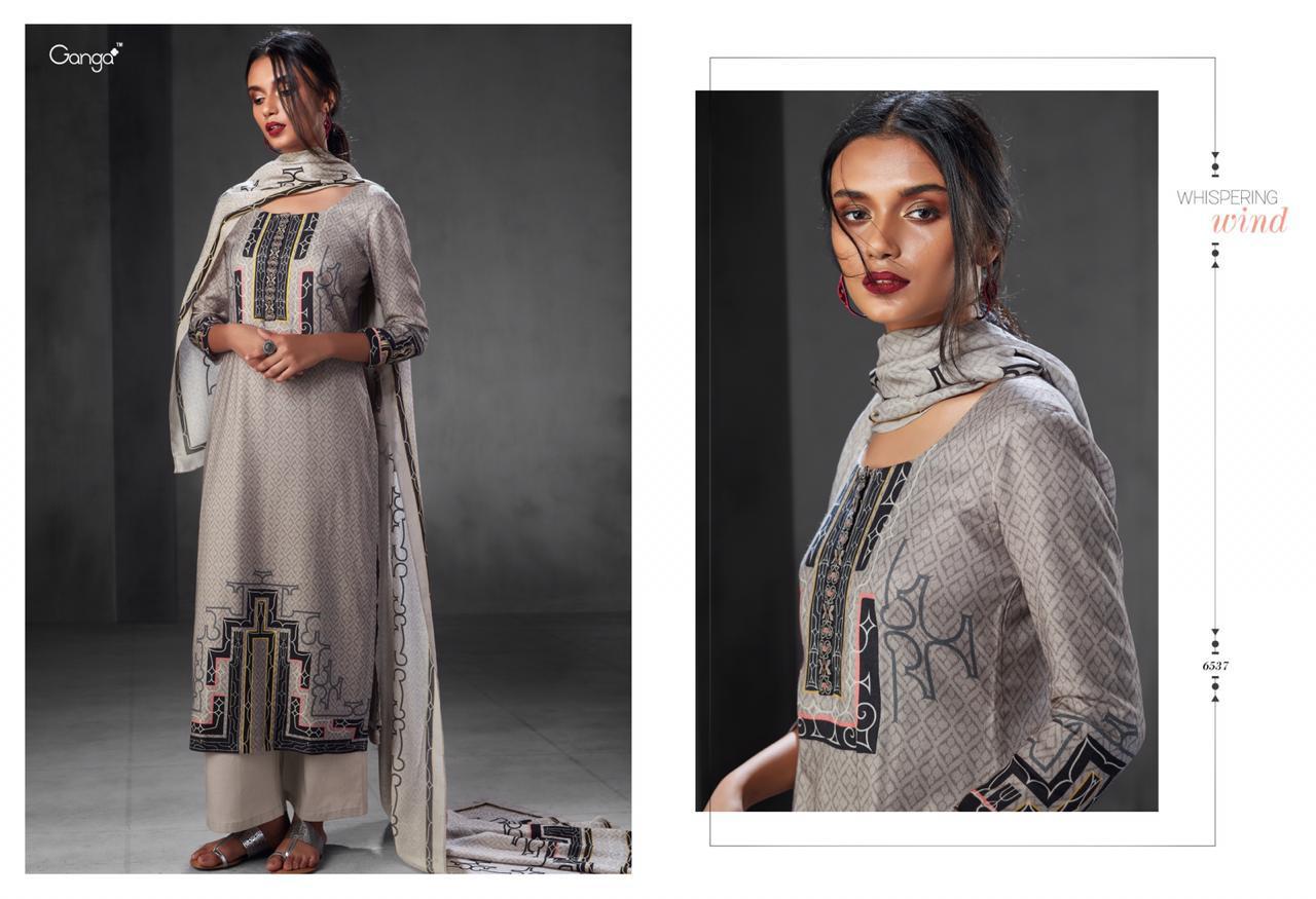 Whispering Wind By Ganga Fashion 6537 To 6545 Series Designer Suits Collection Beautiful Stylish Fancy Colorful Party Wear & Occasional Wear Silk Satin Embroidered & Printed Dresses At Wholesale Price