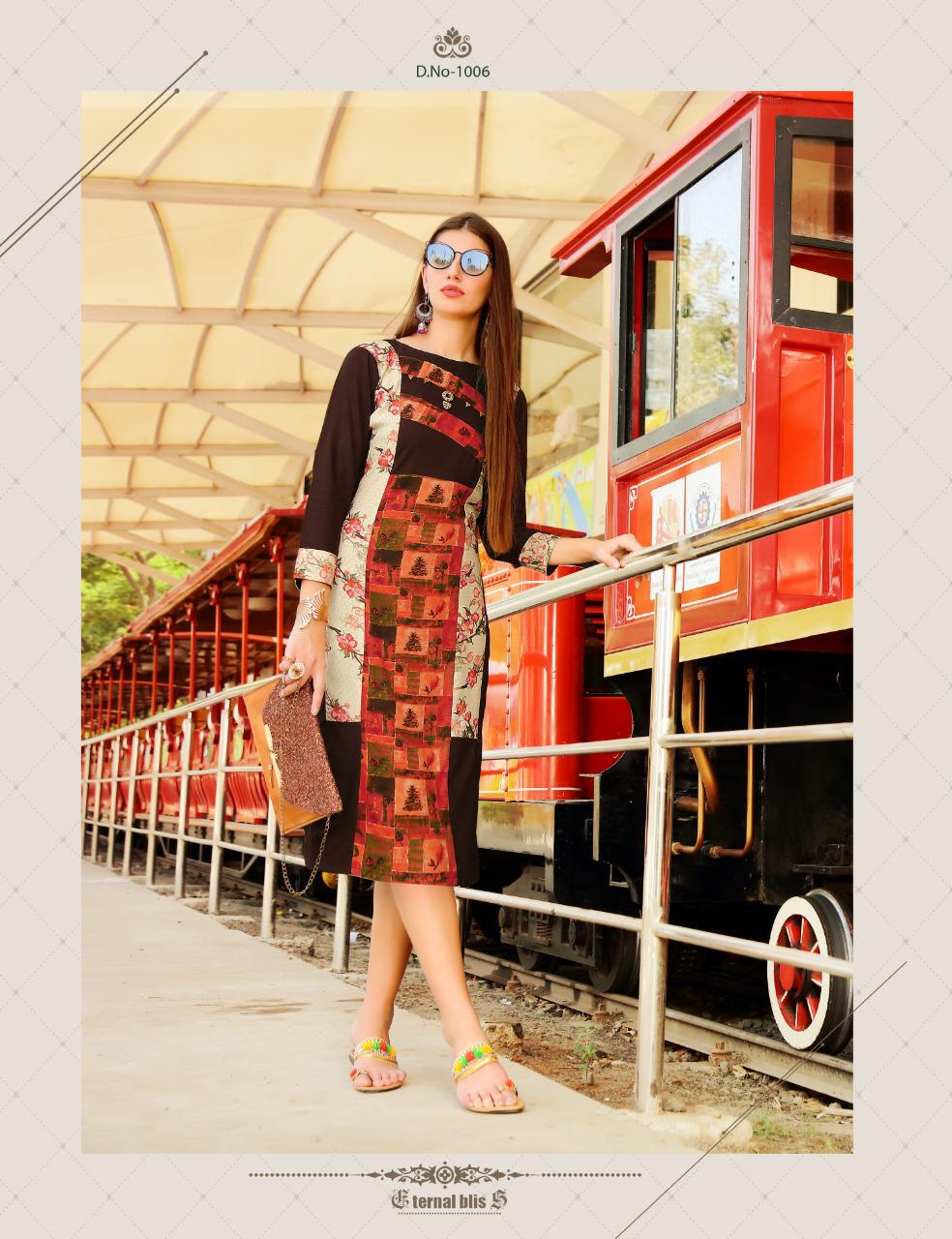 A4u Vol-5 By Ayush Fashion 1001 To 1008 Series Beautiful Stylish Fancy Colorful Casual Wear & Ethnic Wear & Ready To Wear Rayon Printed Kurtis At Wholesale Price