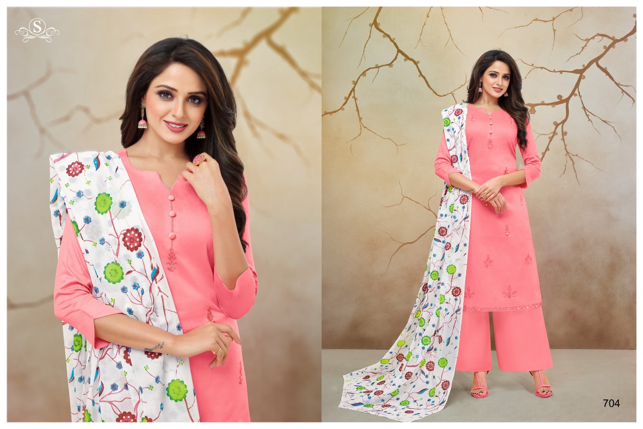 Aabida Vol-5 By Samaira Fashion 702 To 710 Series Beautiful Stylish Fancy Colorful Casual Wear & Ethnic Wear Pure Cotton Jam Silk With Work Dresses At Wholesale Price