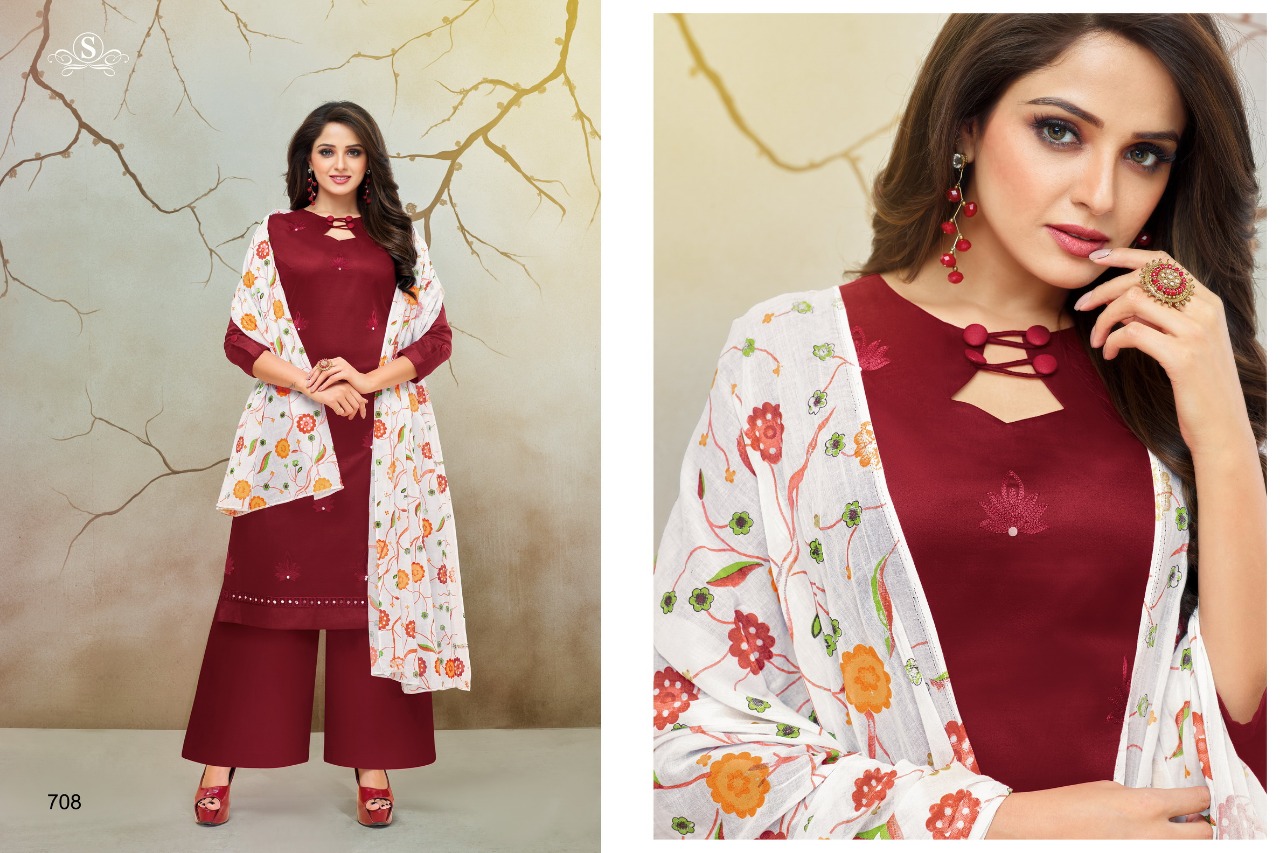 Aabida Vol-5 By Samaira Fashion 702 To 710 Series Beautiful Stylish Fancy Colorful Casual Wear & Ethnic Wear Pure Cotton Jam Silk With Work Dresses At Wholesale Price