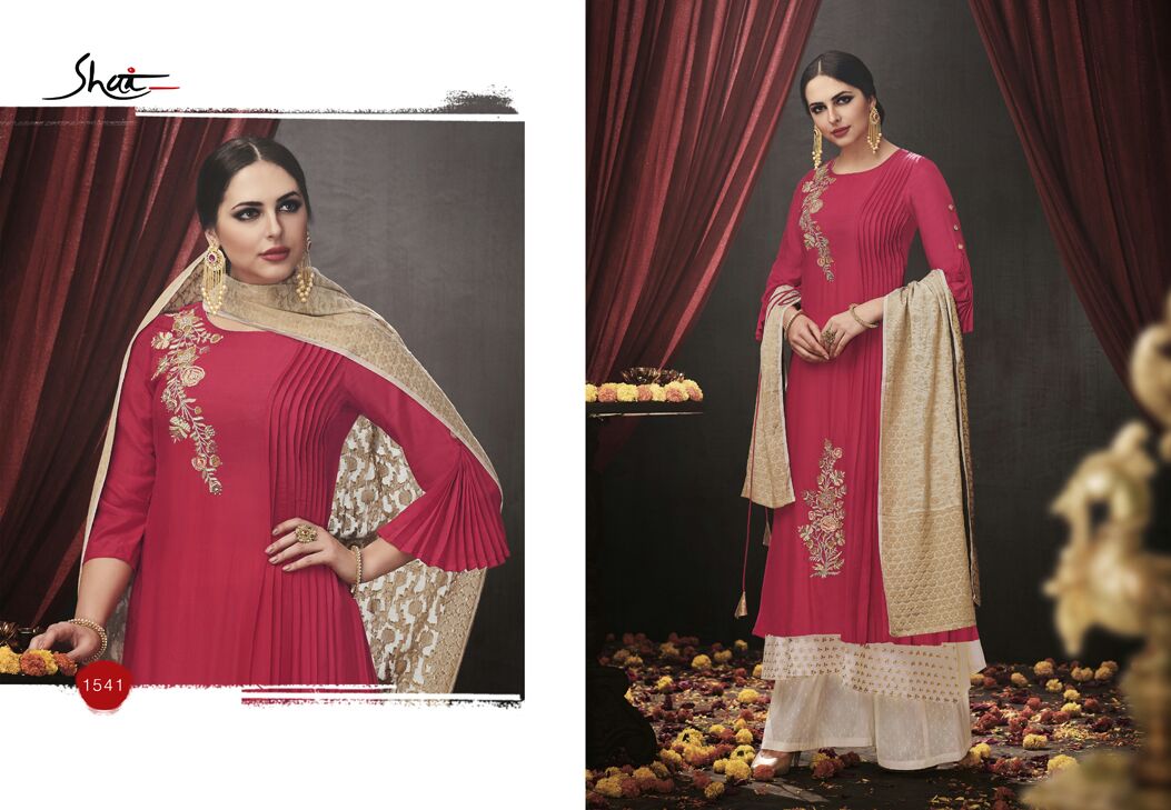 Aadhya By Shai 1541 To 1550 Series Designer Pakistani Suits Beautiful Stylish Colorful Fancy Party Wear & Occasional Wear Pure Silk Cotton Embroidered Dresses At Wholesale Price