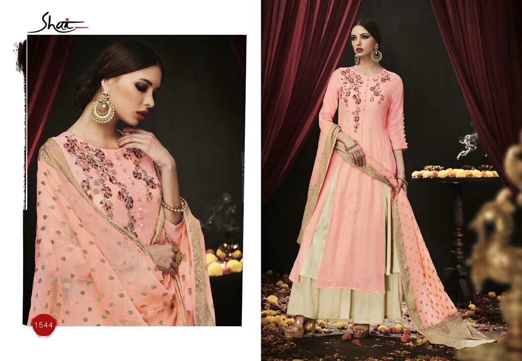 Aadhya By Shai 1541 To 1550 Series Designer Pakistani Suits Beautiful Stylish Colorful Fancy Party Wear & Occasional Wear Pure Silk Cotton Embroidered Dresses At Wholesale Price