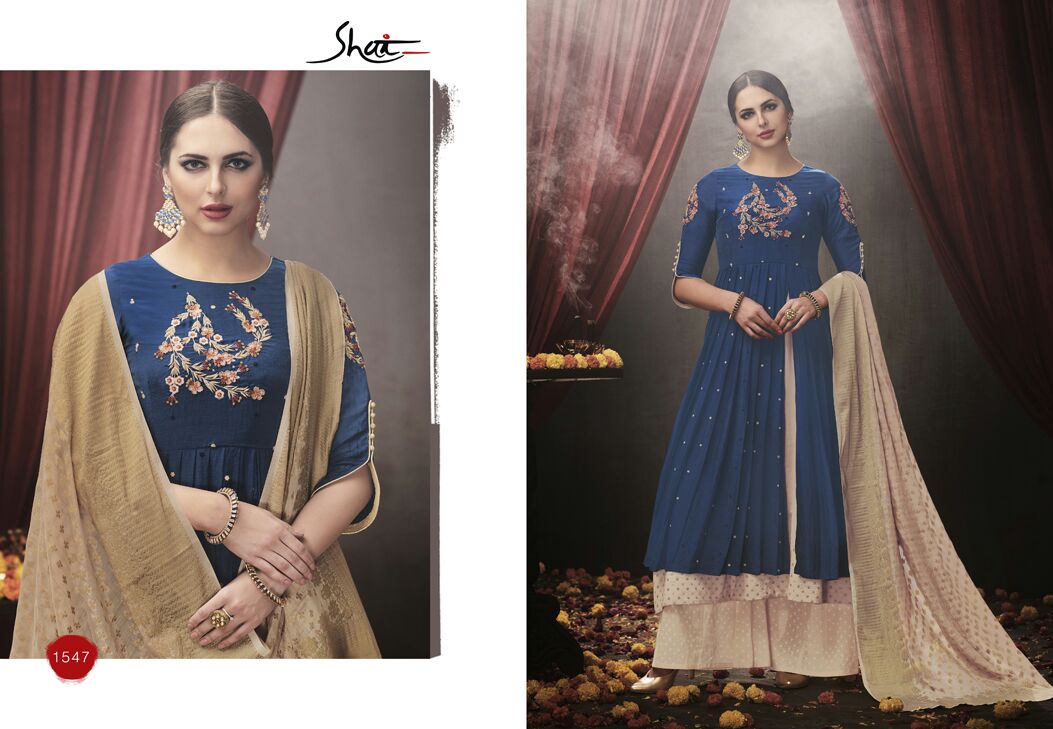 Aadhya By Shai 1541 To 1550 Series Designer Pakistani Suits Beautiful Stylish Colorful Fancy Party Wear & Occasional Wear Pure Silk Cotton Embroidered Dresses At Wholesale Price