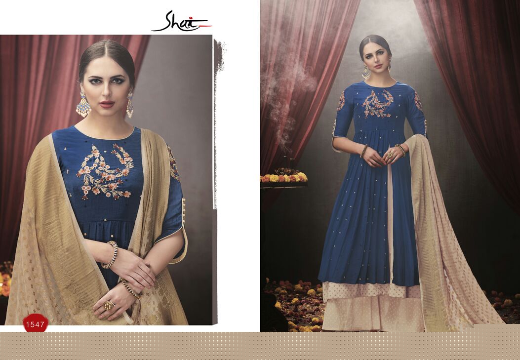 Aadhya By Shai 1541 To 1550 Series Designer Pakistani Suits Beautiful Stylish Colorful Fancy Party Wear & Occasional Wear Pure Silk Cotton Embroidered Dresses At Wholesale Price
