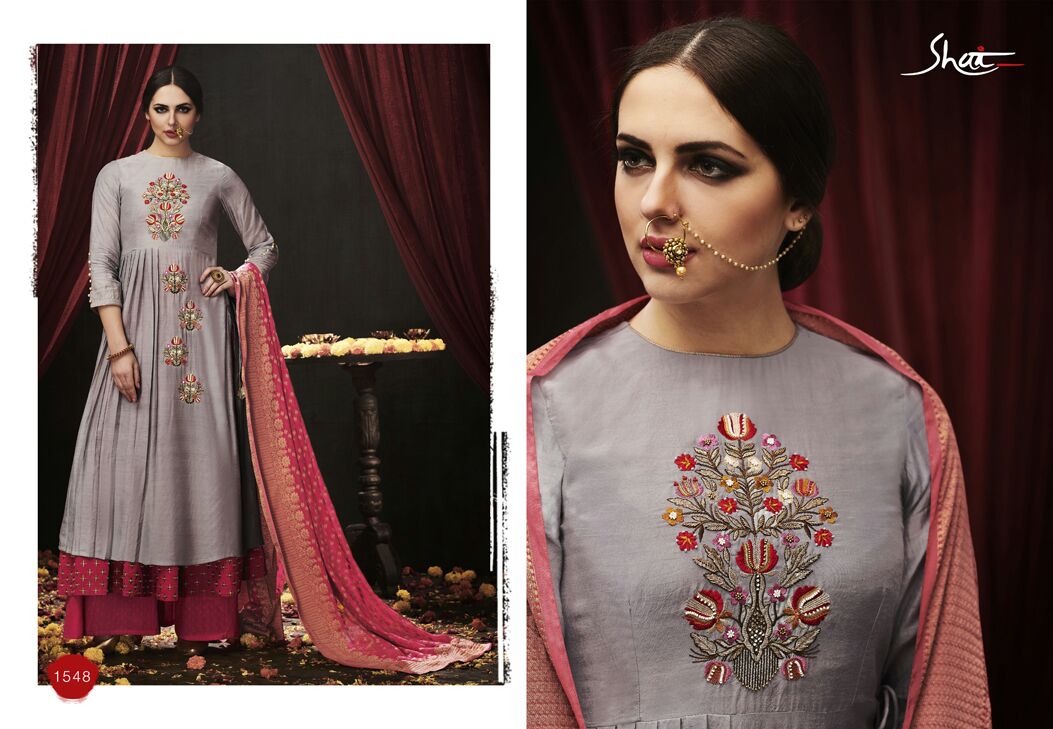Aadhya By Shai 1541 To 1550 Series Designer Pakistani Suits Beautiful Stylish Colorful Fancy Party Wear & Occasional Wear Pure Silk Cotton Embroidered Dresses At Wholesale Price